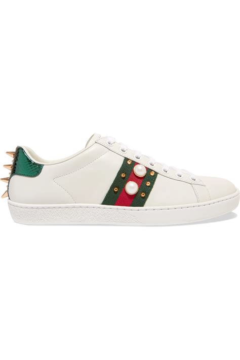 gucci pearl embellished shoes|gucci ace sneakers on sale.